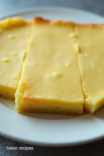 Zesty Lemon Bars with a Buttery Shortbread Crust presentation