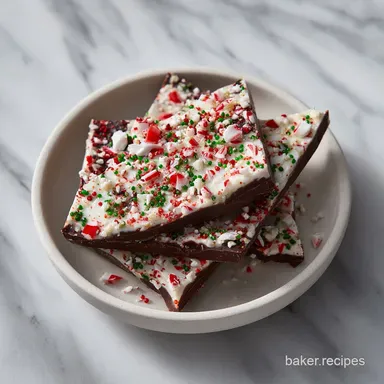 3 Ingredient Peppermint Bark Recipe in 75 Minutes Recipe Card