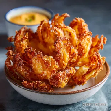 Air Fryer Blooming Onion Recipe for 4 Servings Recipe Card