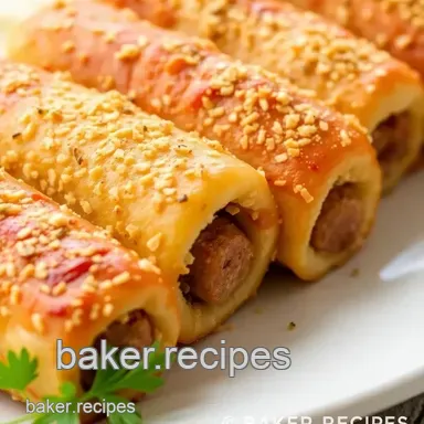 Air Fryer Sausage Rolls Crispy & Delicious Recipe Card