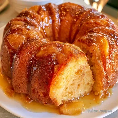 Apple Bundt Cake with Brown Sugar Baked Recipe Card