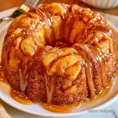 Easy Apple Bundt Cake for 12 Recipe Card