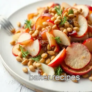 Easy Mix Apple Fennel Salad with Pistachios: A Refreshing Delight! Recipe Card