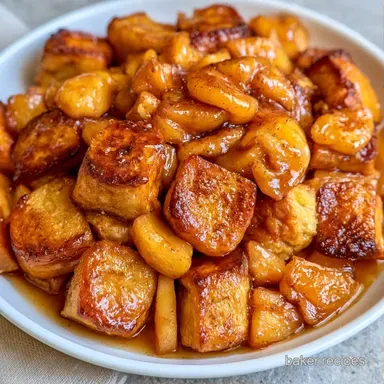 Apple French Toast Bake for 8 Servings Recipe Card