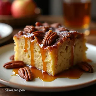 The Best Apple Pecan Bread Pudding Recipe with MapleBourbon Drizzle Recipe Card