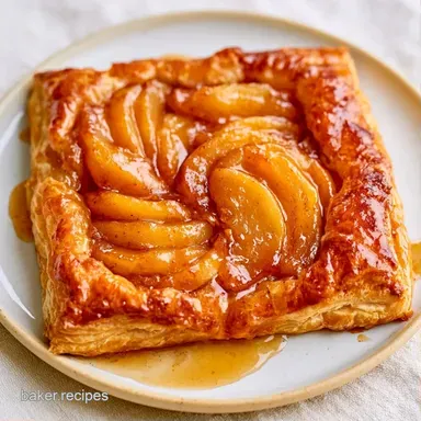 Apple Puff Pastry for 8 Servings: Golden Recipe Card