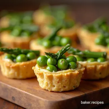 Spring Appetizers Asparagus Pea Tartlets Recipe Recipe Card