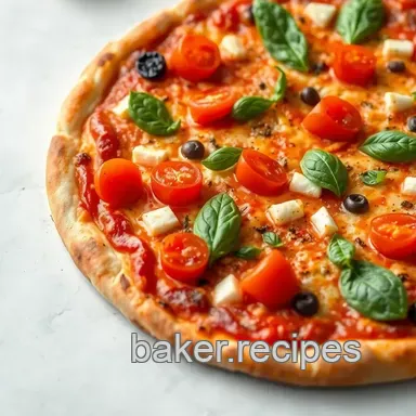 Bake 10 Inch Pizza with Fresh Toppings Recipe Card