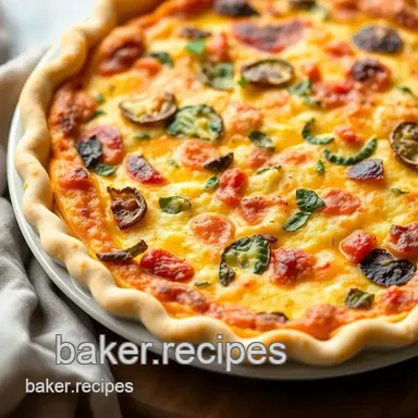 Bake 110-Calorie Crustless Veggie Quiche Recipe Card