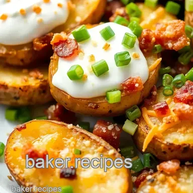 Bake Crispy Russet Potatoes with Tasty Toppings Recipe Card