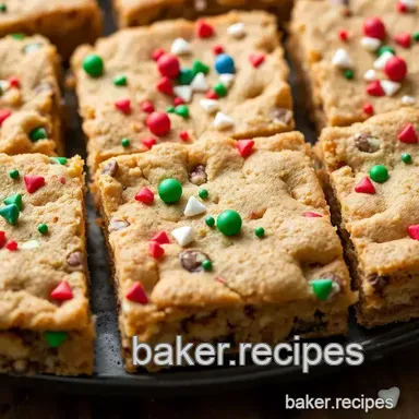 Bake Festive Cookie Bars with Christmas Sprinkles Recipe Card
