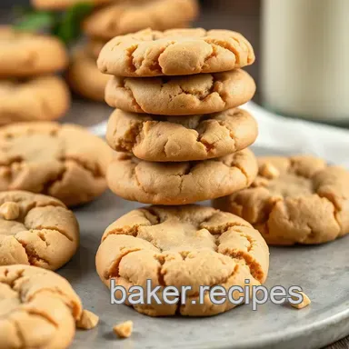 Bake Flourless Peanut Butter Cookies Quick Recipe Card