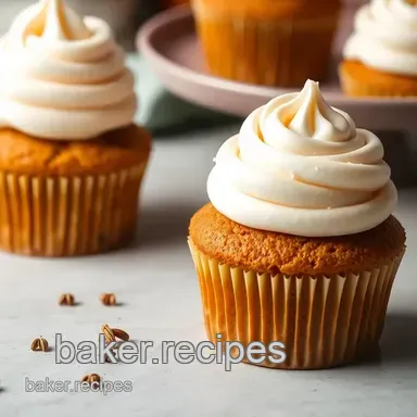 Bake Pumpkin Cupcakes with Fluffy Frosting Recipe Card