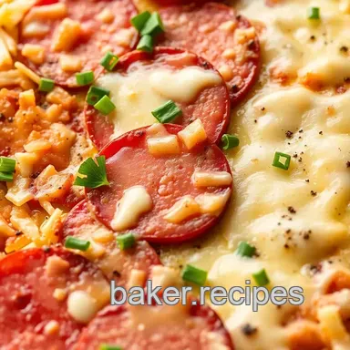 Bake Salami with Cheesy Goodness in 15 Min Recipe Card