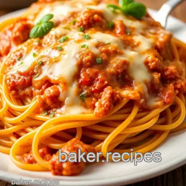 Bake Spaghetti with Cheesy Goodness Recipe Card