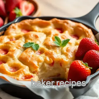 Bake Strawberry Dumpling Skillet Cake