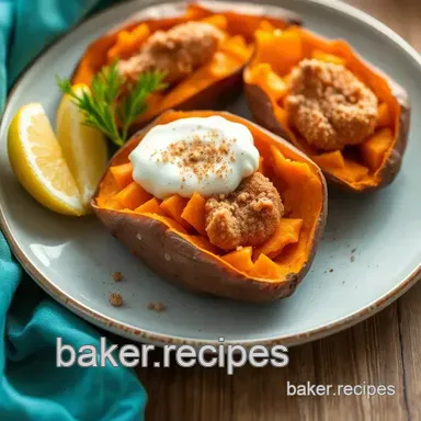 Bake Sweet Potatoes with Cinnamon Sugar Dip Recipe Card