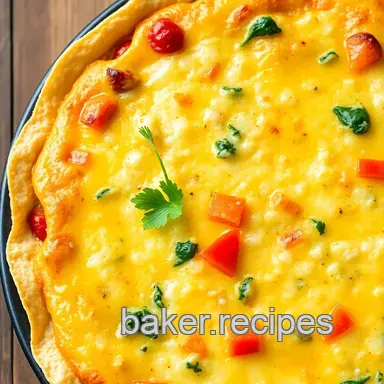 Bake Tortilla Quiche: Cheesy & Simple Delight Recipe Card