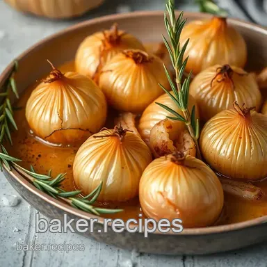 Bake Whole Onions with Rosemary Flavor Recipe Card