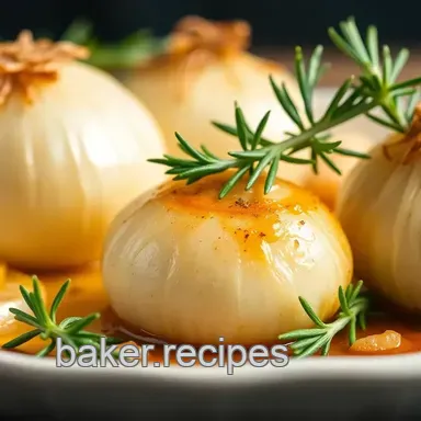 Bake Whole Onions with Rosemary Flavor