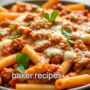 Bake Ziti with Cheesy Marinara Delight