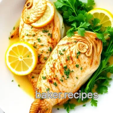Baked Crappie with Lemon & Herbs Recipe Card