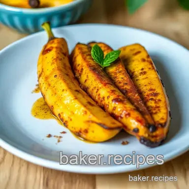 Baked Plantains Sweet & Spicy Delight Recipe Card
