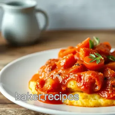 Comforting Baked Polenta with Juicy Burst Tomatoes: A Family Favorite