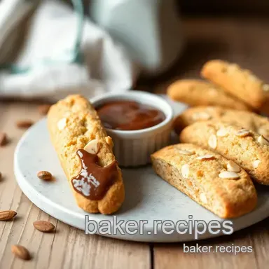 Baking Almond Biscotti with Chocolate Dip Recipe Card