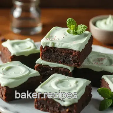 Baking Brownies with Mint Frosting Delight