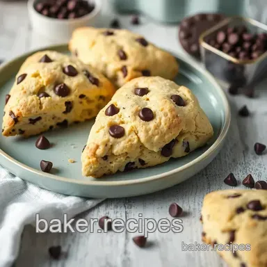 Baking Chocolate Chip Scones Quick & Easy Recipe Card