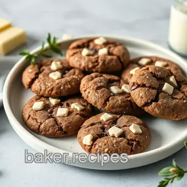 Baking Chocolate Cookies with White Chocolate