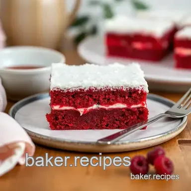 Baking Red Velvet Layer Bars Indulgently Recipe Card