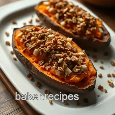 Baking Sweet Potatoes with Crispy Toppings