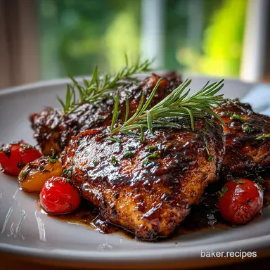 Balsamic Chicken Recipe: Pan-Seared Tender Recipe Card