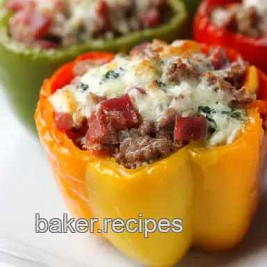 Bellissima Stuffed Peppers: Best Recipe This Side of Italy! Recipe Card