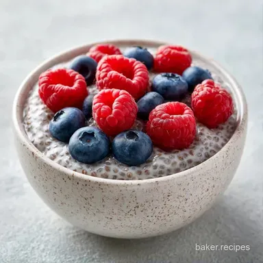 Berry Chia Parfait with Fresh Raspberries Recipe Card