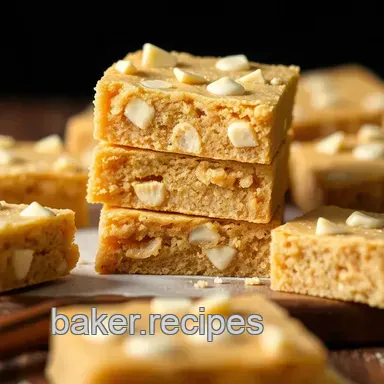 Decadent Biscoff Blondies with Swirls of White Chocolate: A Family Favorite Recipe Card
