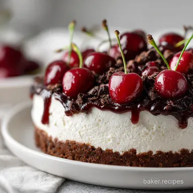 No Bake Black Forest Cheesecake Recipe for 12