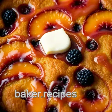 Blackberry Peach Skillet Cake: My Easy Brown Butter Glaze Recipe Recipe Card