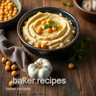 Blend Chickpeas & Roasted Garlic Hummus Recipe Card