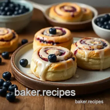 Deliciously Fluffy Bake Blueberry Sweet Rolls with Zesty Glaze: A Family Favorite Recipe Card