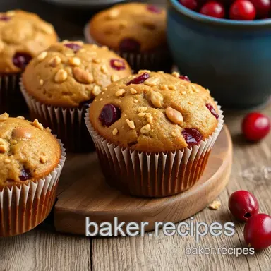 My Favorite Bake Cranberry Muffins with Nutty Flavor: A Simple Recipe Recipe Card