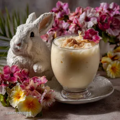 Bunny Colada for a Festive Easter | Tropical Holiday Cocktail Recipe Card