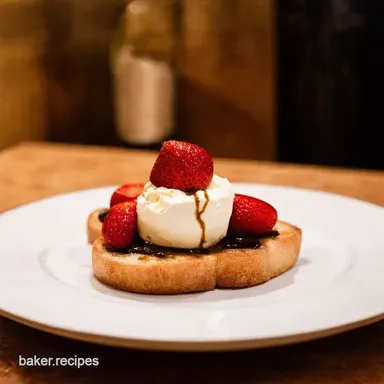 Burrata Appetizer Balsamic Strawberries Crostini Recipe Card