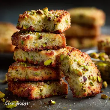 Keto Pistachio Shortbread Cookies Buttery LowCarb Biscuits Recipe Card