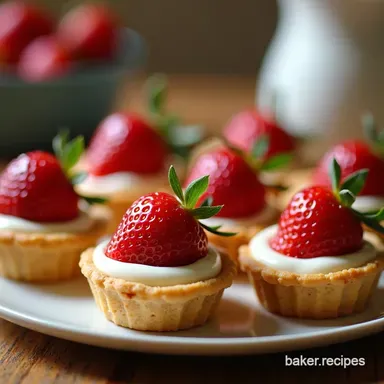 Easy Mini Strawberry Tarts Recipe with Silky Vanilla Custard Recipe Card