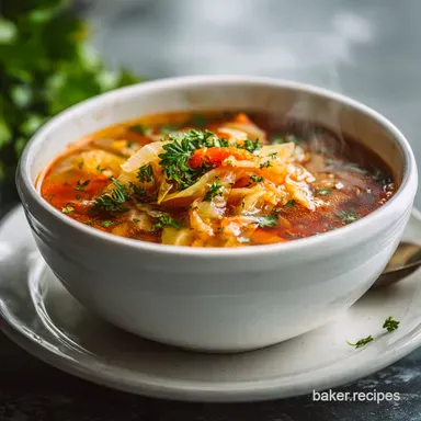 Cabbage FatBurning Soup: Hearty Vegetable Recipe in 45 Minutes Recipe Card
