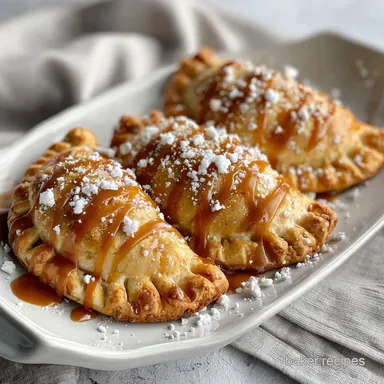 Caramel Apple Empanadas: Crispy Baked Filling Recipe Card