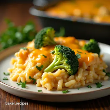 Cheesy Chicken Broccoli Rice Casserole Comfort Food Bliss Recipe Card